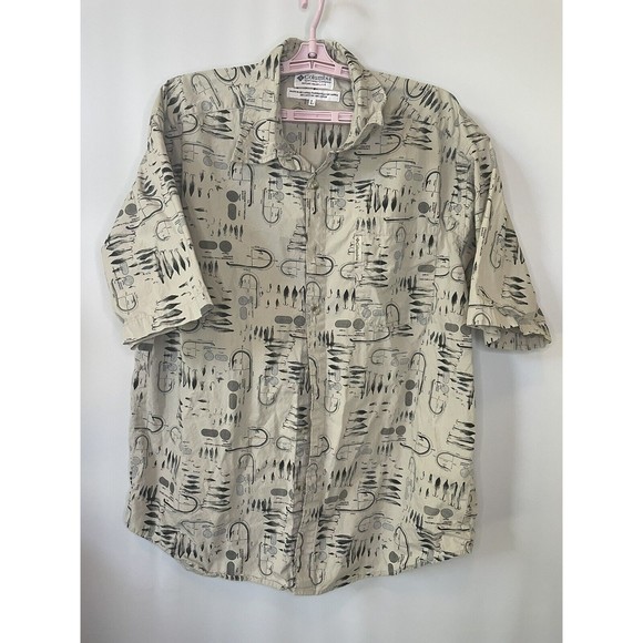 Columbia Other - Columbia Men Hook And Lure Button Down Shirt Rare Beige Size L